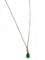 Collier Collier - Pendentif en or blanc 18K, émeraude et diamants 58 Facettes