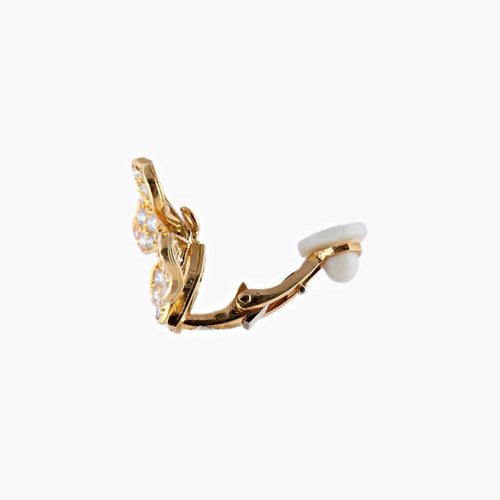 Boucles d'oreilles Fred - Clips d’oreilles Trèfle en or 18k et diamants 58 Facettes
