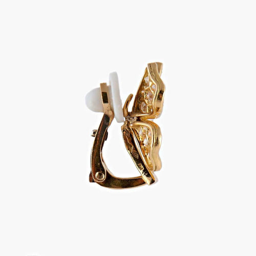 Boucles d'oreilles Fred - Clips d’oreilles Trèfle en or 18k et diamants 58 Facettes