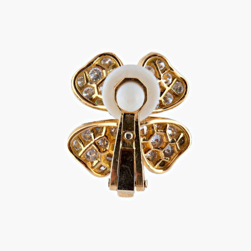 Boucles d'oreilles Fred - Clips d’oreilles Trèfle en or 18k et diamants 58 Facettes