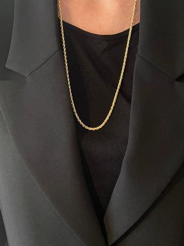 Collier Collier maille torsadée en or jaune 18 carats 58 Facettes 39