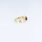 Bague 50 Bague en or jaune 18 carats au rubis ovale et diamants 58 Facettes 001.41417
