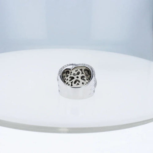 Bague 63 Bague en or blanc 18 carats et diamants 4,90 ct 58 Facettes 001.41527