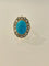 Bague 57 Bague en or 18 carats, turquoise et demi-perles fines 58 Facettes 720487