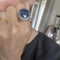 Bague 52 Bague marguerite saphir et diamants en or 750 et platine 58 Facettes BAJA01