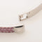 Bracelet Hermès - Bracelet Collier de chien en or blanc 18 ct et saphir rose 58 Facettes