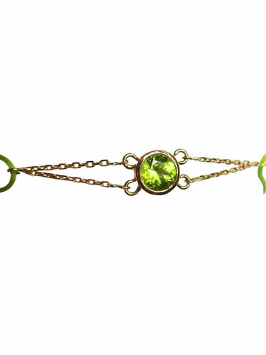 Bracelet Les Petits Acrostiches - Bracelet en or jaune 18k avec péridot 58 Facettes