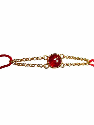 Bracelet Tiber - Bracelet Les Petits Acrostiches en or jaune 18k et spinelle rouge 58 Facettes