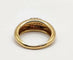 Bague 54 Bague jonc en or jaune 18K pavée de 24 diamants 58 Facettes
