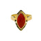 Bague Bague vintage en or jaune 14 carats avec cornaline 58 Facettes