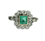 Bague 51 Bague début XXe en or gris 18 carats, émeraude et diamants 58 Facettes 205