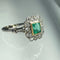 Bague 51 Bague début XXe en or gris 18 carats, émeraude et diamants 58 Facettes 205