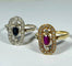 Bague 57 Bague en or blanc au saphir ovale et diamants 58 Facettes 56