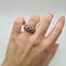 Bague 52 Bague bombée en or jaune 18 carats sertie de rubis et diamants 58 Facettes