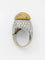 Bague 51 Bague bombée pavée de diamants cognac en or gris 18k 58 Facettes