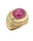 Bague 54 Andrew Clunn - Bague en or jaune 18 carats rubis et diamants 58 Facettes