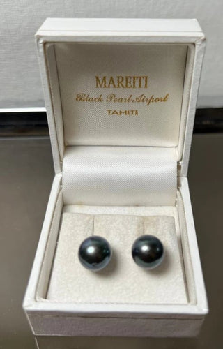 Boucles d'oreilles Boucles d’oreilles clous - Perles de Tahiti en or jaune 18k 58 Facettes