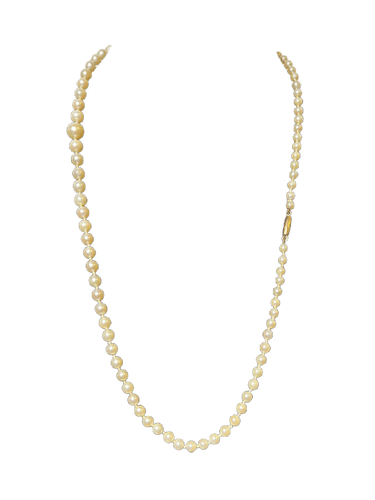 Collier Collier de perles de culture avec fermoir en or jaune 51,5 cm 58 Facettes