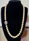 Collier Collier de perles Akoya - Perles de culture blanches en or gris 750 et saphir 58 Facettes