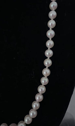 Collier Collier de perles de culture blanches en or jaune, 55 cm 58 Facettes