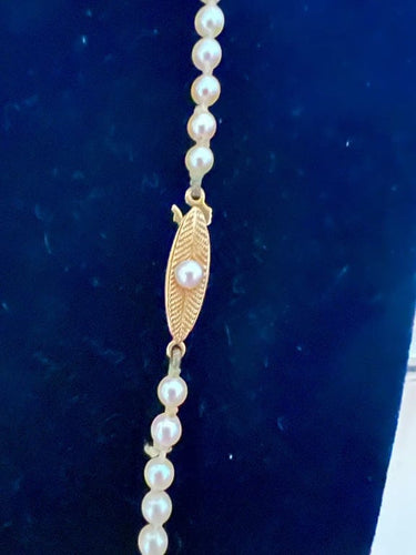 Collier Collier de perles de culture blanches en or jaune, 55 cm 58 Facettes