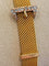 Bracelet Bracelet ceinture ancien en or jaune et rose 18K, diamants, maille milanaise 58 Facettes