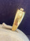 Bague 53 Bague moderniste en or jaune et or gris 18K avec diamants 58 Facettes