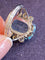 Bague 54 Bague cocktail en or gris 18K avec aigue-marine et diamants 58 Facettes