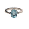Bague 55 Bague - Aigue-marine et diamants en or blanc 18k 58 Facettes TA103
