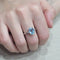 Bague 55 Bague - Aigue-marine et diamants en or blanc 18k 58 Facettes TA103
