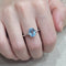Bague 55 Bague - Aigue-marine et diamants en or blanc 18k 58 Facettes TA103