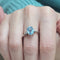 Bague 55 Bague - Aigue-marine et diamants en or blanc 18k 58 Facettes TA103