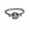 Bague 53 Bague - Topaze et diamants en or blanc 18k 58 Facettes S331