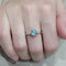 Bague 53 Bague - Topaze et diamants en or blanc 18k 58 Facettes S331