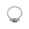 Bague 53 Bague - Topaze et diamants en or blanc 18k 58 Facettes S331