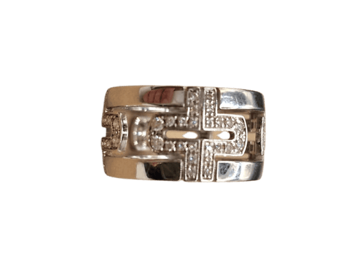Bague 52 BVLGARI Parentesi - Bague en or blanc 18 ct et diamants 58 Facettes CV-005