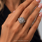 Bague 55 Bague ancienne en platine et diamants 58 Facettes AN472 (00049)