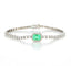 Bracelet Bracelet en or blanc 18 carats avec diamants et émeraude 58 Facettes