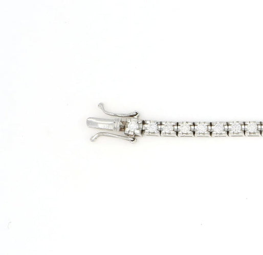 Bracelet Bracelet en or blanc 18 carats avec diamants et émeraude 58 Facettes