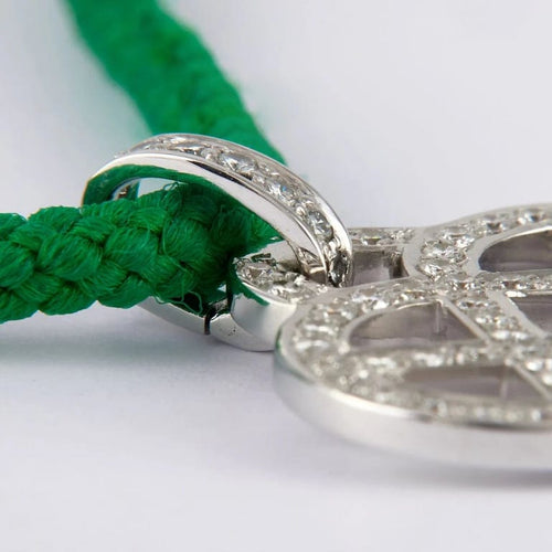 Pendentif O.J. Perrin - Pendentif cœur pavé de diamants en or blanc 58 Facettes