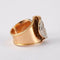 Bague 55 Bague drapée en or jaune et or gris 750 sertie de diamants 58 Facettes