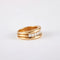 Bague 52 Bague jonc en or jaune 750/1000 sertie de diamants taille carrée 58 Facettes