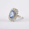 Bague 53 Bague années 1930 en platine au saphir et diamants 58 Facettes
