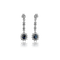 Boucles d'oreilles Boucles d'oreilles en or blanc, saphirs et diamants 58 Facettes C5