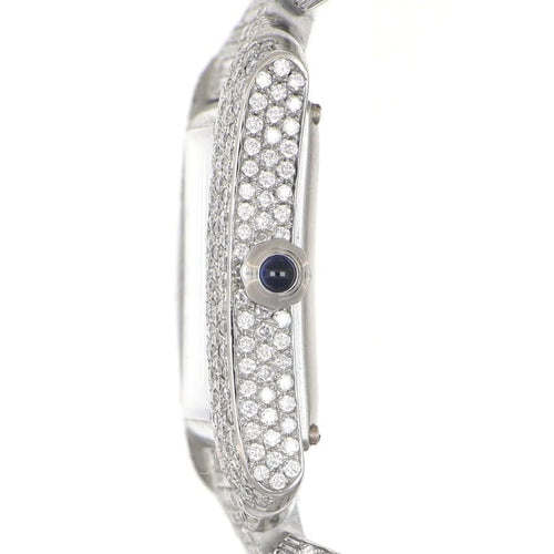 Montre Cartier Tank Française réf. 2302 - Montre en acier et diamants (24,00 ct) 58 Facettes