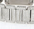 Montre Cartier Tank Française réf. 2302 - Montre en acier et diamants (24,00 ct) 58 Facettes