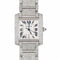 Montre Cartier Tank Française réf. 2302 - Montre en acier et diamants (24,00 ct) 58 Facettes