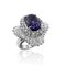 Bague 57 Bague en or blanc 18 carats sertie d’un saphir de Ceylan 10,06 ct 58 Facettes F24
