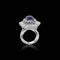 Bague 57 Bague en or blanc 18 carats sertie d’un saphir de Ceylan 10,06 ct 58 Facettes F24
