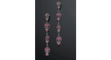 Boucles d'oreilles Pendants d’oreilles « Têtes de mort » en or noirci 18 ct, rubis et diamants noirs 58 Facettes